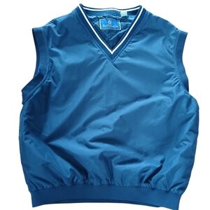 Burry Lane Men's Size XL Blue Sleeveless V-Neck Golf Vest